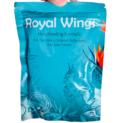 Royal Wings Handfeeding Formula For Love Birds,Cockatiel Budgerigars
And Java Finches. (100gm)