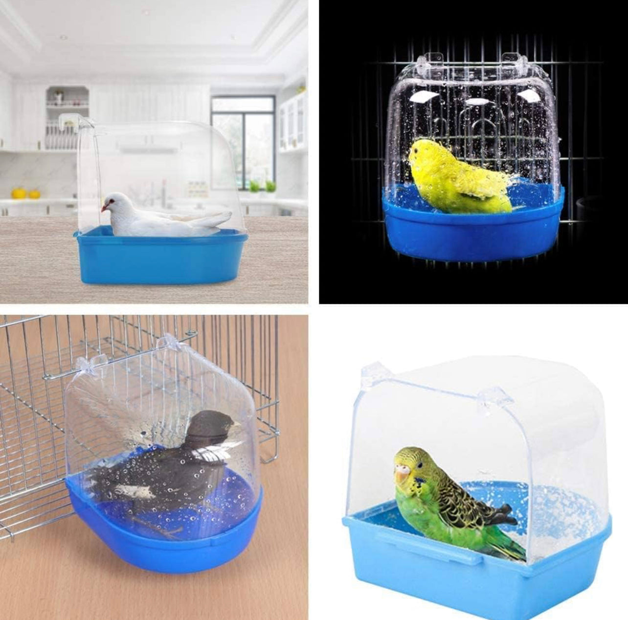 Bird Bath Bird Cage Accessories, Bathing Tub for Pet Birds