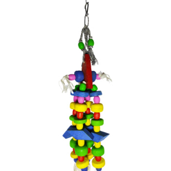 Colorful Wooden Bird Toys VK 06 - Birds Enrichment and Entertainment Set