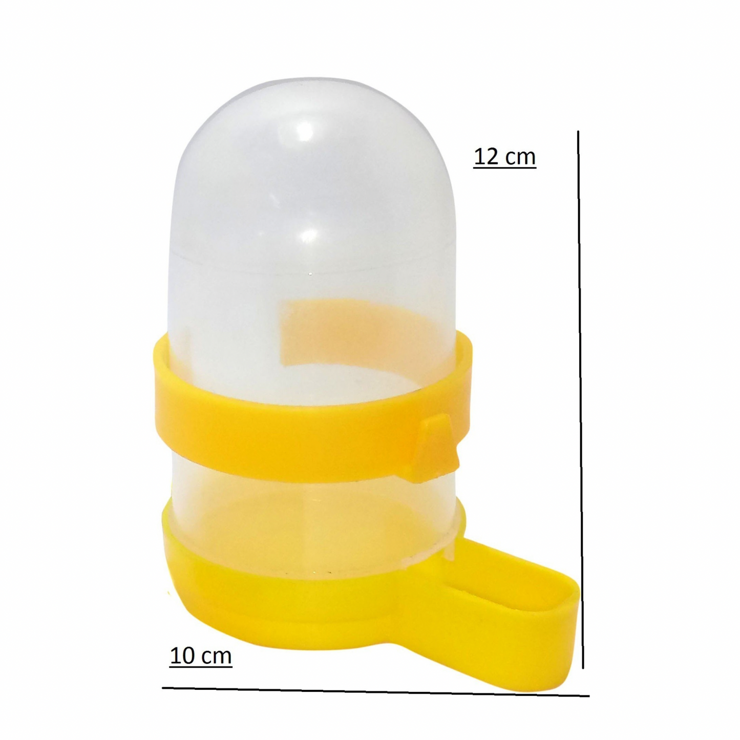 Pack of 2 Medium Size Plastic Bird Cage Water and Food Feeders (200ml)