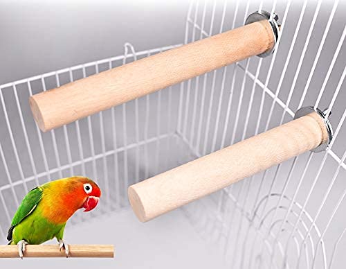 Pure Neem 🌿 2 Pieces Natural Wooden Stick Bird Perch Stand for All Birds 10 inch Length