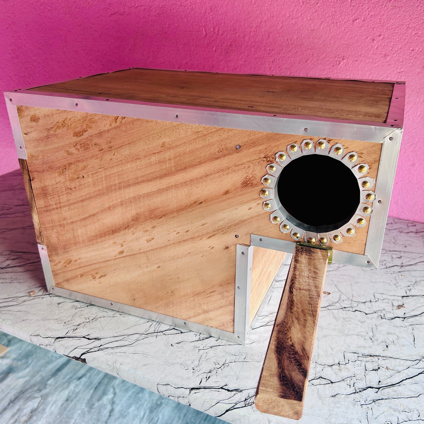 Lorikeet Bird Wooden Breeding Box | Natural Nest Box | 18x12x12 inches