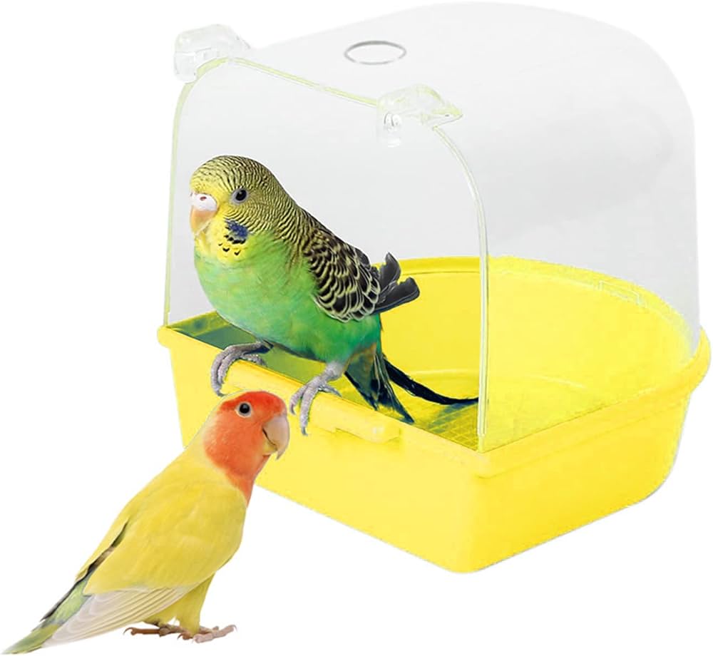 Bird Bath Bird Cage Accessories, Bathing Tub for Pet Birds