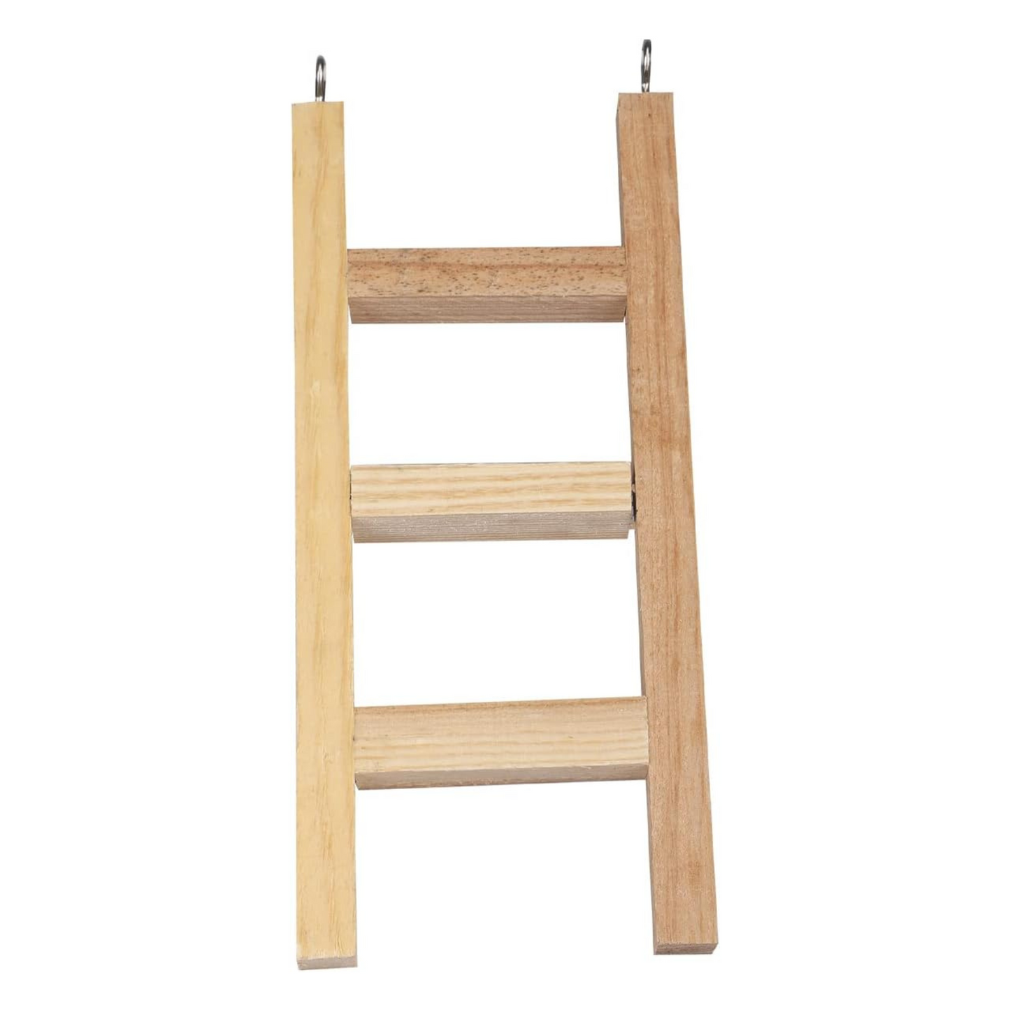 Natural Wooden Ladder Toy for Training, with Hooks, Designed for Birds, Parrot, Budgies and Other Small, Medium Birds Size: W 12.5 X H 31 cm