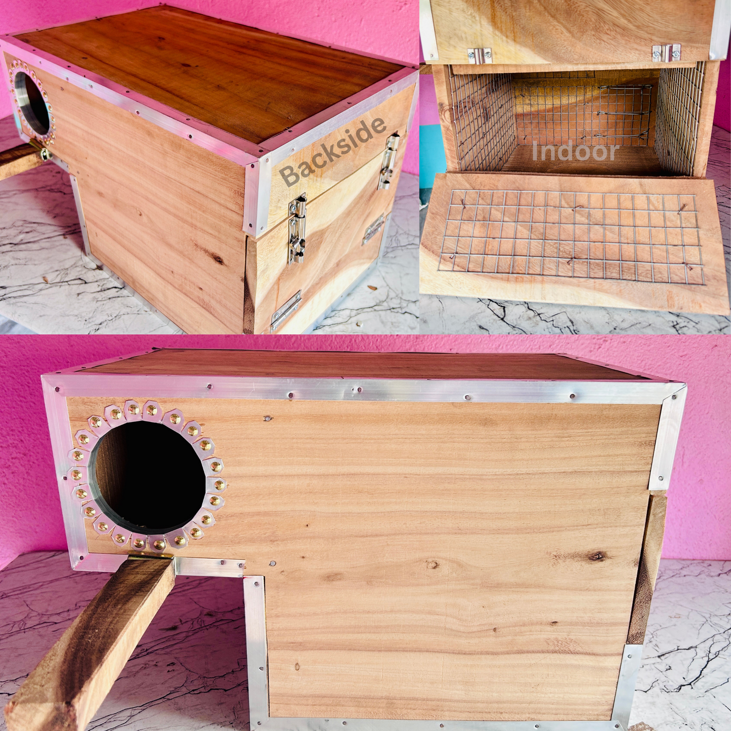 Lorikeet Bird Wooden Breeding Box | Natural Nest Box | 18x12x12 inches