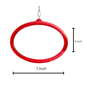 7-Inch Oval Ring Bird Swing Toys - Avian Entertainment and Exercise Accessories