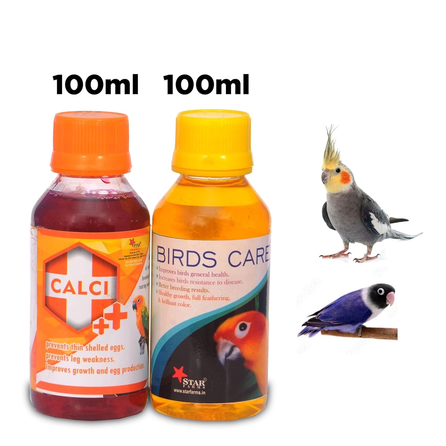 STAR FARMS Birds Care & Calci Plus Health Supplements for Birds, 200 ml