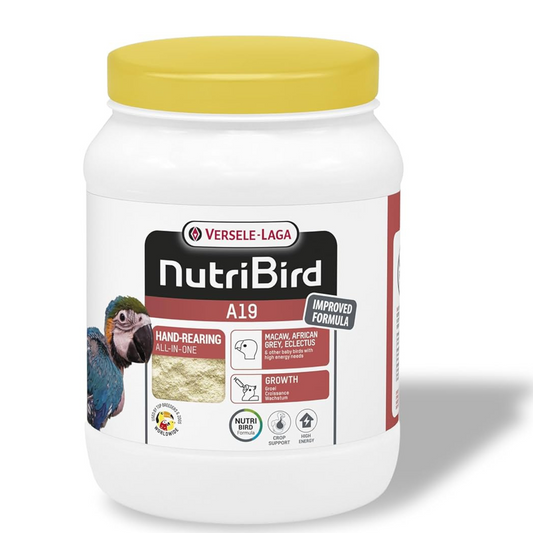 Versele-Laga NutriBird A19 Hand-Rearing Food | 800g | For Macaws, African Gray, Eclectus Parrots, and Baby Birds A 19