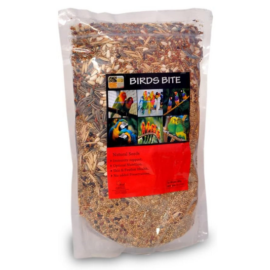 STAR FARMS Birds Bite Seed Mix for All Birds 800Grams / Suitable for Conures, Cocktails, Budgies, Fiches, Sun Conures, Macaws, African Grey Parrots