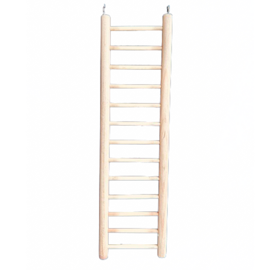 Natural Wooden Ladder for Exotic Cage Birds | Climbing Toy for Parrots, Budgies & Small Birds | 15 x 4.3 Inch Ladder