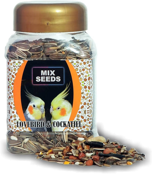 STAR FARMS Parrot Food for African Birds, Cockatiel, Lovebird and Finch- All Life Stages Mix Seeds,0.5 Kg