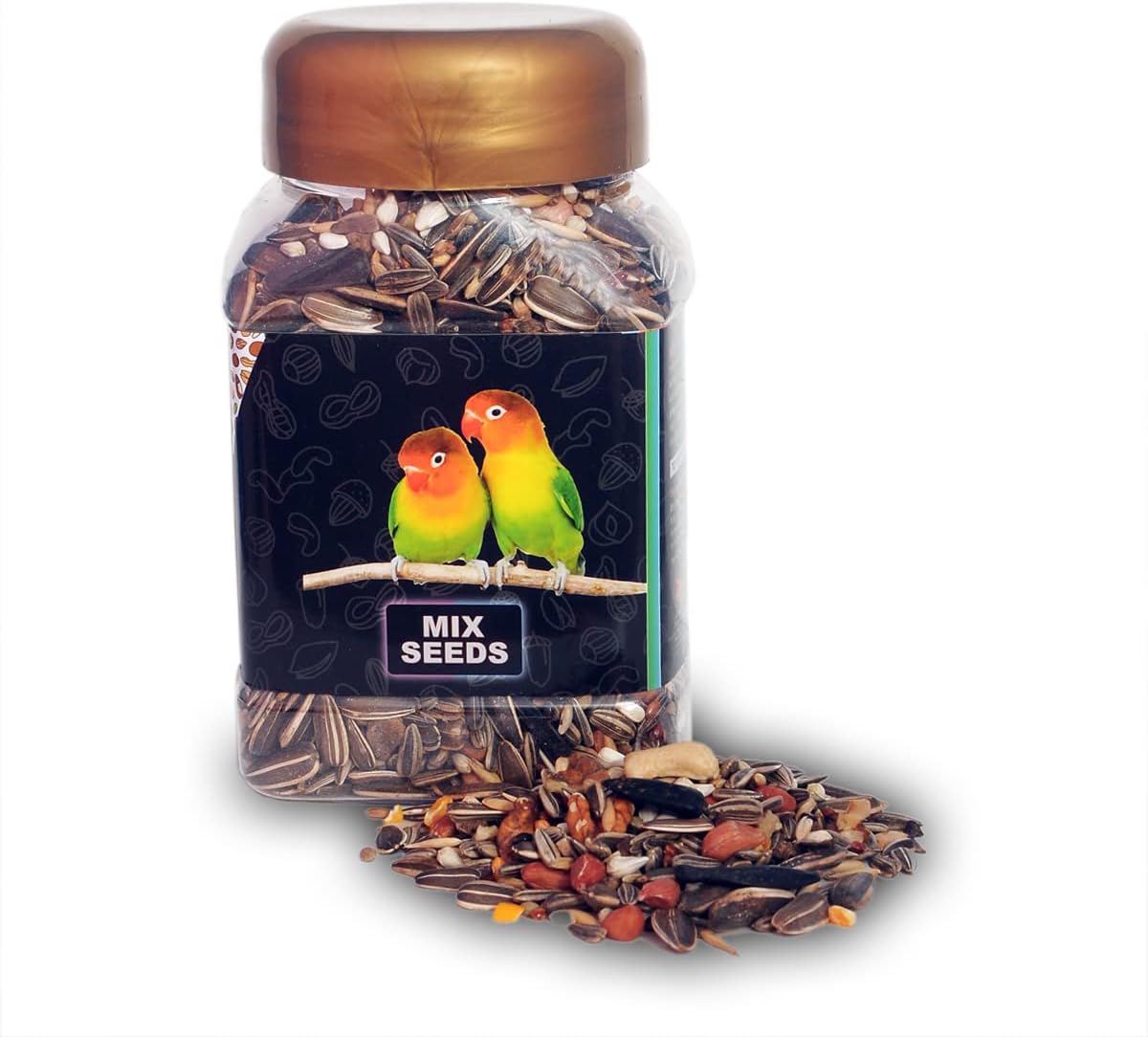 STAR FARMS Parrot Food for African Birds, Cockatiel, Lovebird and Finch- All Life Stages Mix Seeds,0.5 Kg