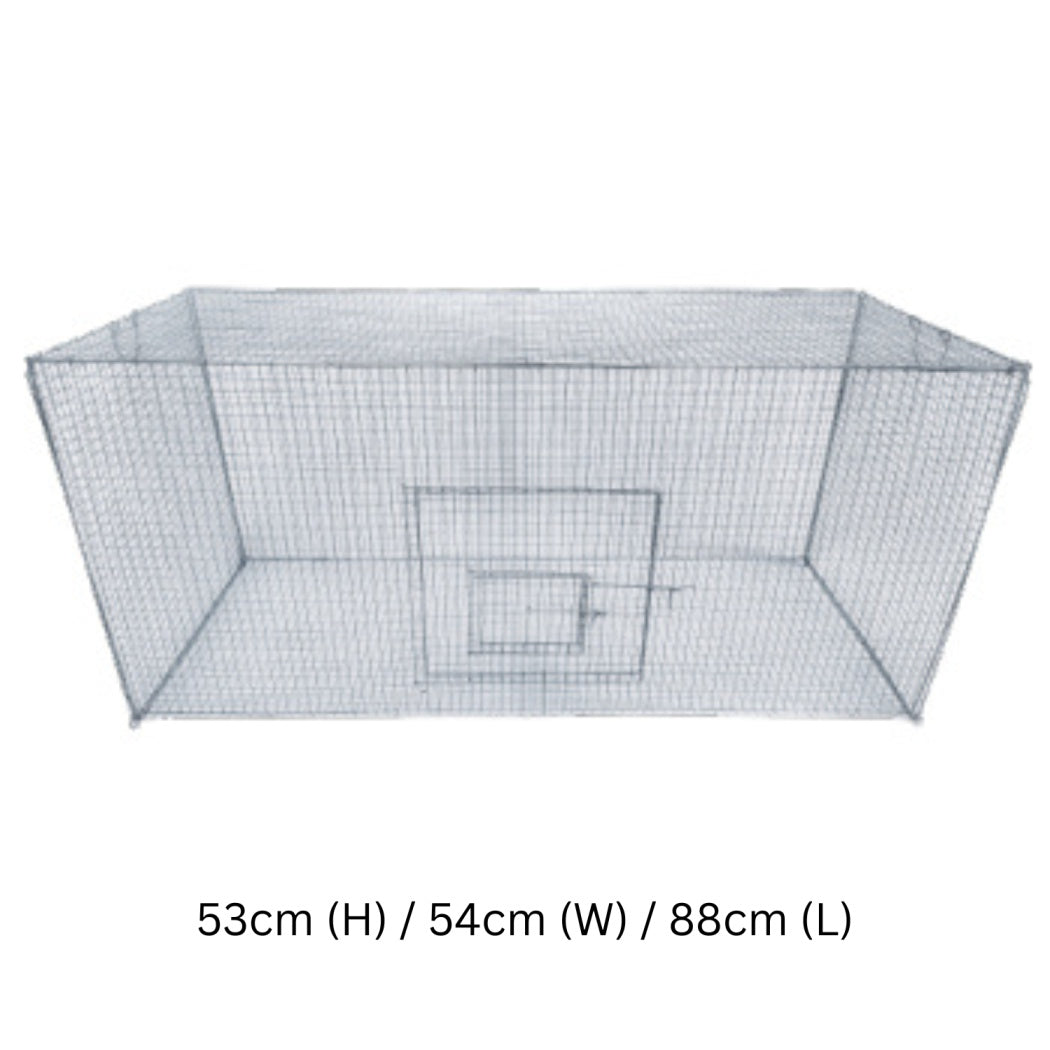 Small Conure Folding Bird Cage. 20.87 inches (H) x 21.26 inches (W) x 34.65 inches (L)