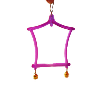 Home-Shaped Swing Ring for Birds - Birds Playground Accessory