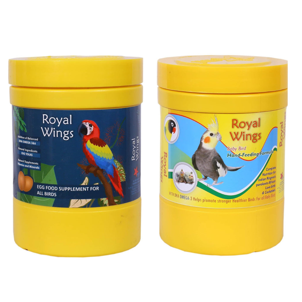 Royal Wings Hand Feeding & Egg Flavored Powder Formula Baby Bird Food, 250G