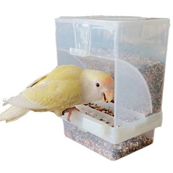 Bird Automatic Seed Feeder 300ml for Mess-Free Feeding Cage Bird