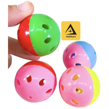 2 Pieces Bird Interactive Bell Ball, Bird Toy for Parakeet, Cockatiel, Budgerigar, Parrots, 1.5 Inches, Medium