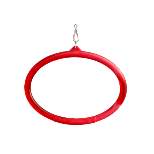 7-Inch Oval Ring Bird Swing Toys - Avian Entertainment and Exercise Accessories