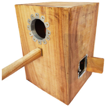 Wooden Sun Conure Bird Breeding Box with Stair - Avian Nesting Shelter for Breeding Sun Conures