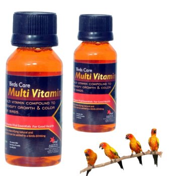 2 Pieces Birds Care Multivitamin for All Birds 60ML + 60ML/ Growth in Birds Encourages Feather Growth Ensures Vital Essentials for Good Health